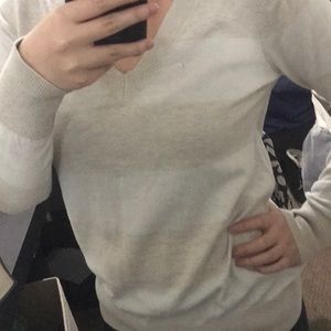 Striped cream colored long sleeved shirt